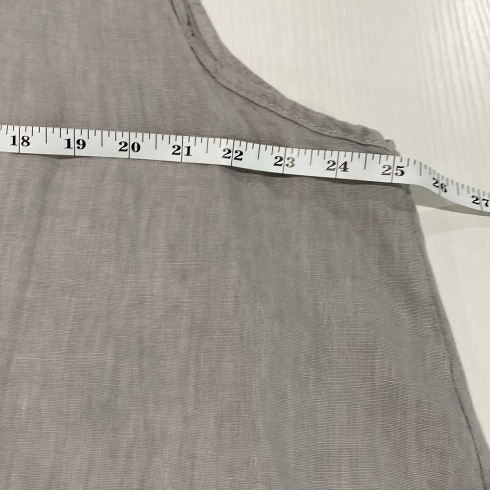 Emporium 100% linen made in Italy tunic dress. Soft grey - Picture 8 of 11